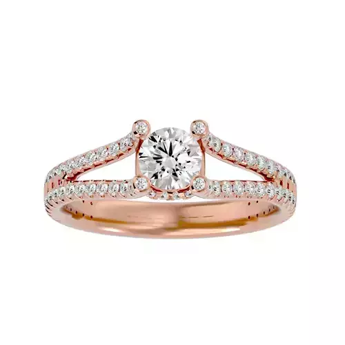 Solitaire wedding engagement ring with 360 view animation