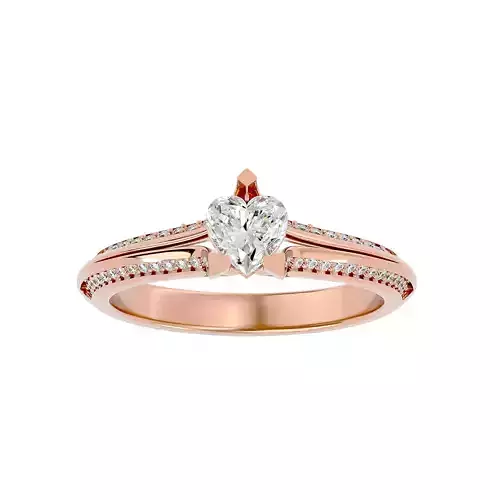 Solitaire wedding engagement ring with 360 view animation