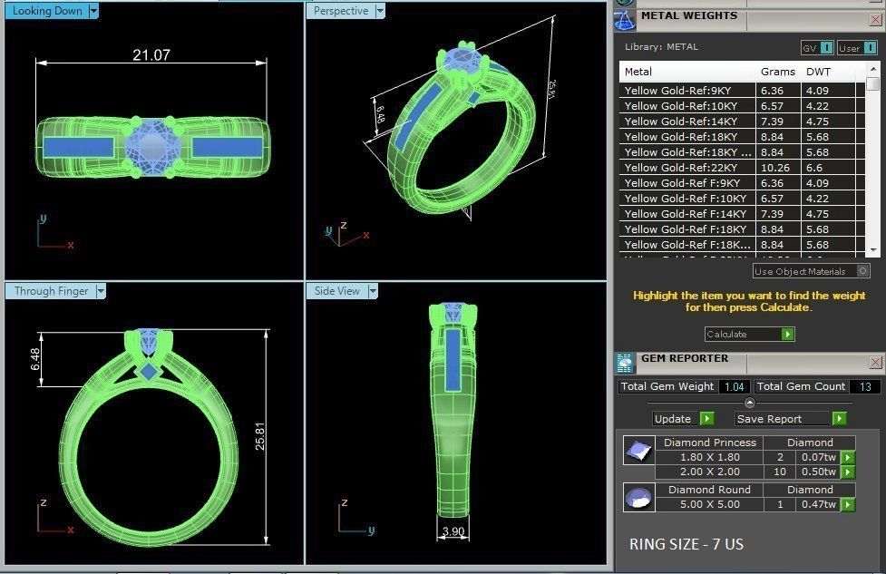 Solitaire wedding engagement ring with 360 view animation 3D print model_3
