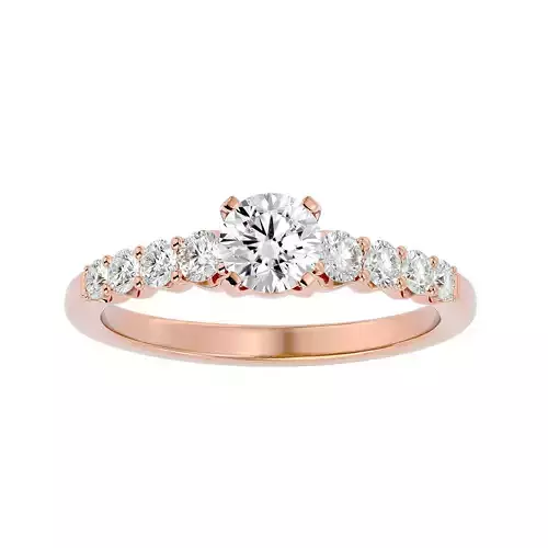 Solitaire wedding engagement ring with 360 view animation