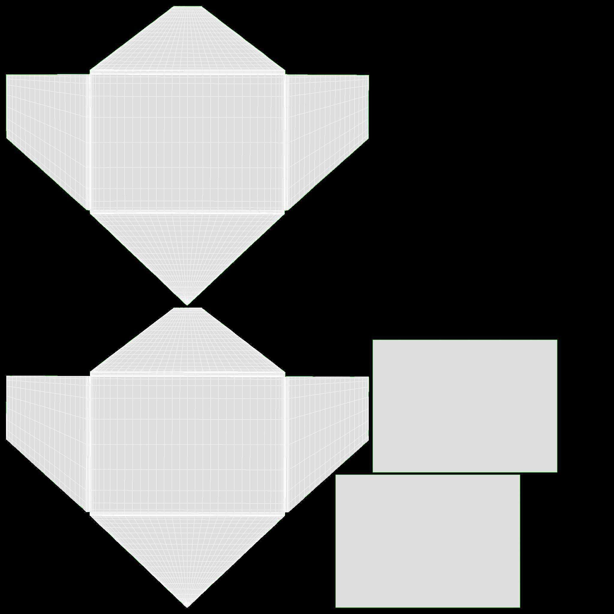 Envelope mockup 05 open pink white 3D model_9