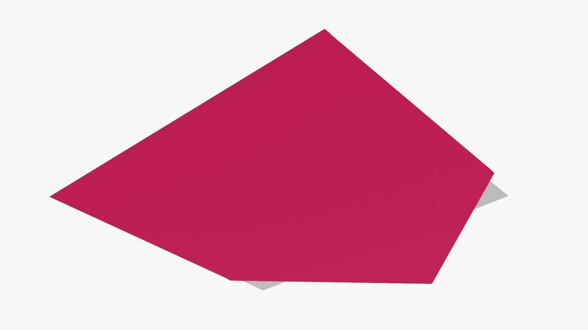 Envelope mockup 05 open pink white 3D model_2