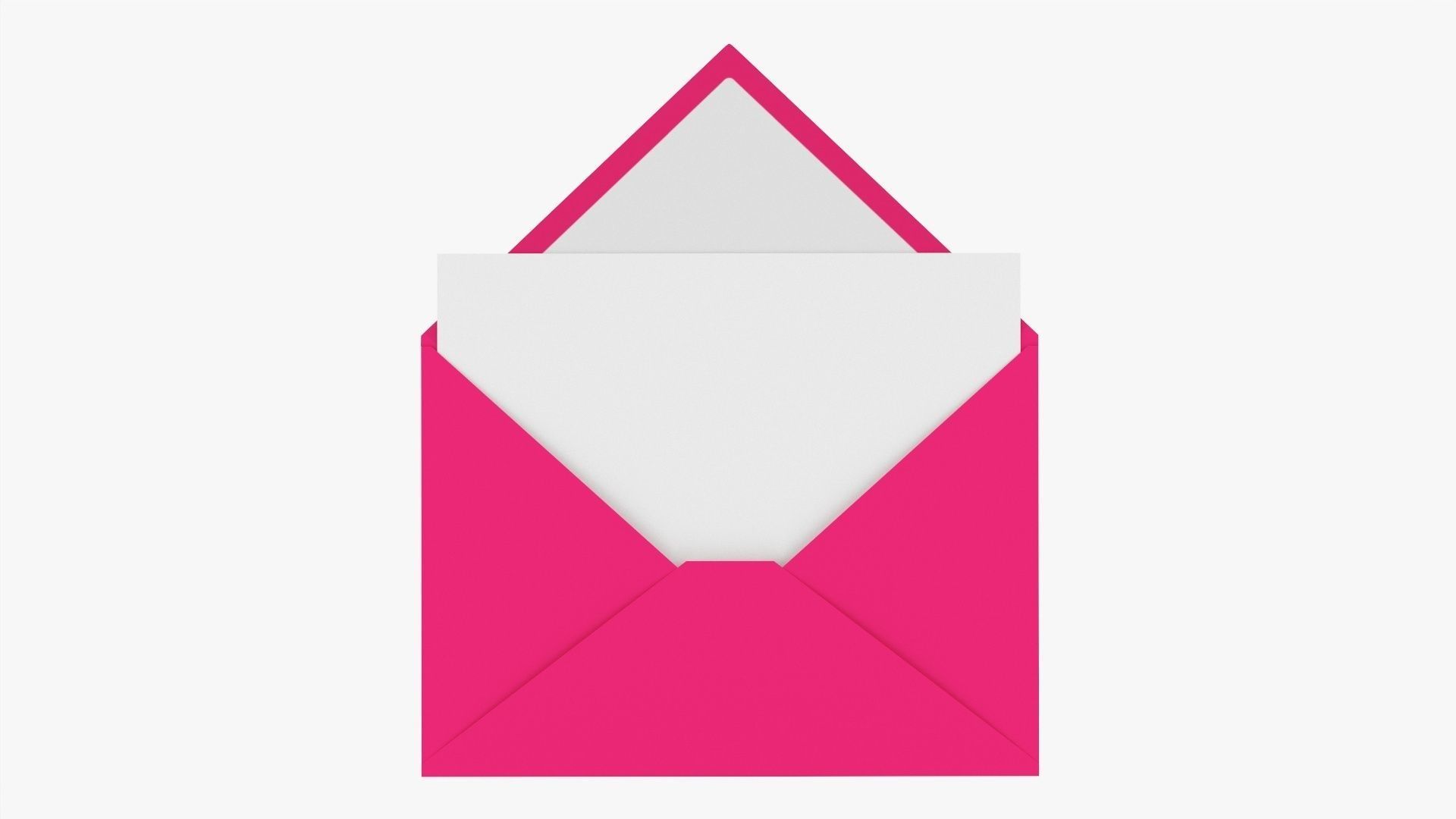 Envelope mockup 05 open pink white 3D model_3