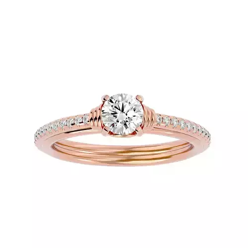 Solitaire wedding engagement ring with 360 view animation