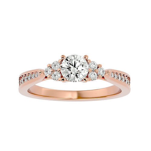 Solitaire wedding engagement ring with 360 view animation 3D print model