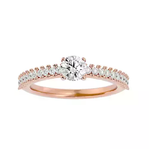 Solitaire wedding engagement ring with 360 view animation