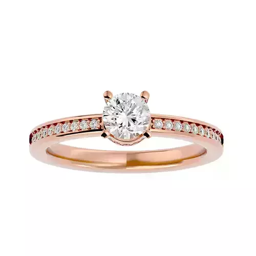 Solitaire wedding engagement ring with 360 view animation