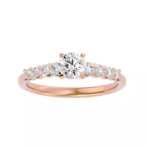 Solitaire wedding engagement ring with 360 view animation