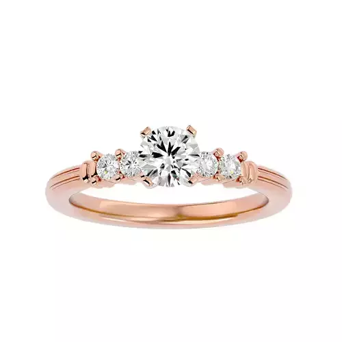 Solitaire wedding engagement ring with 360 view animation