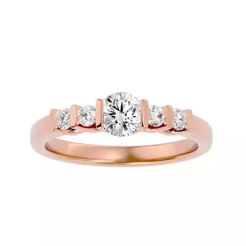 Solitaire wedding engagement ring with 360 view animation
