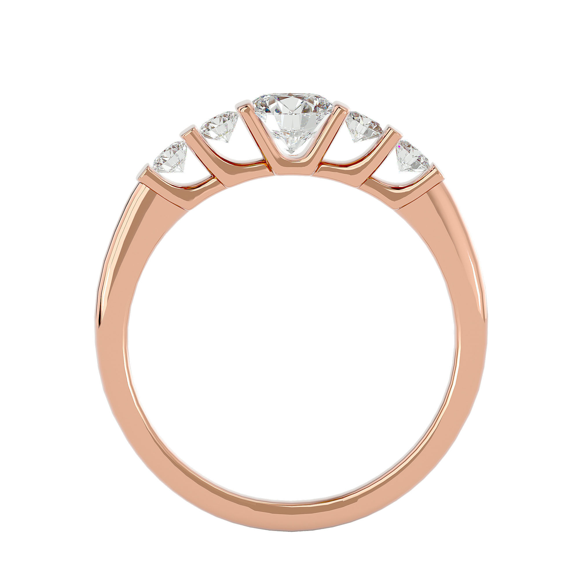 Solitaire wedding engagement ring with 360 view animation 3D print model_6