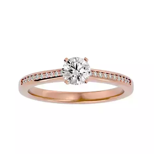 Solitaire wedding engagement ring with 360 view animation