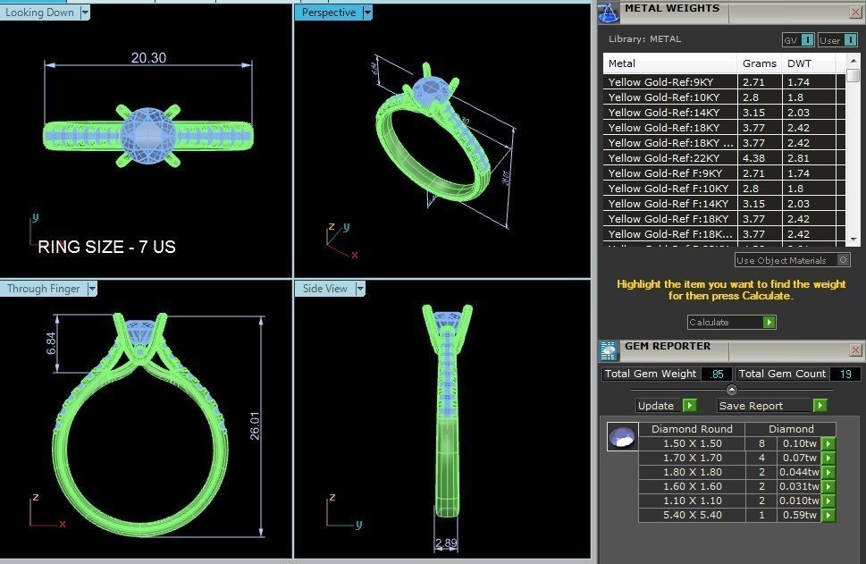 Solitaire wedding engagement ring with 360 view animation 3D print model_3