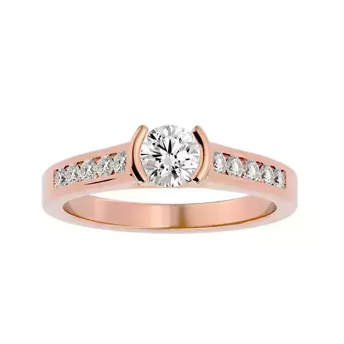 Solitaire wedding engagement ring with 360 view animation