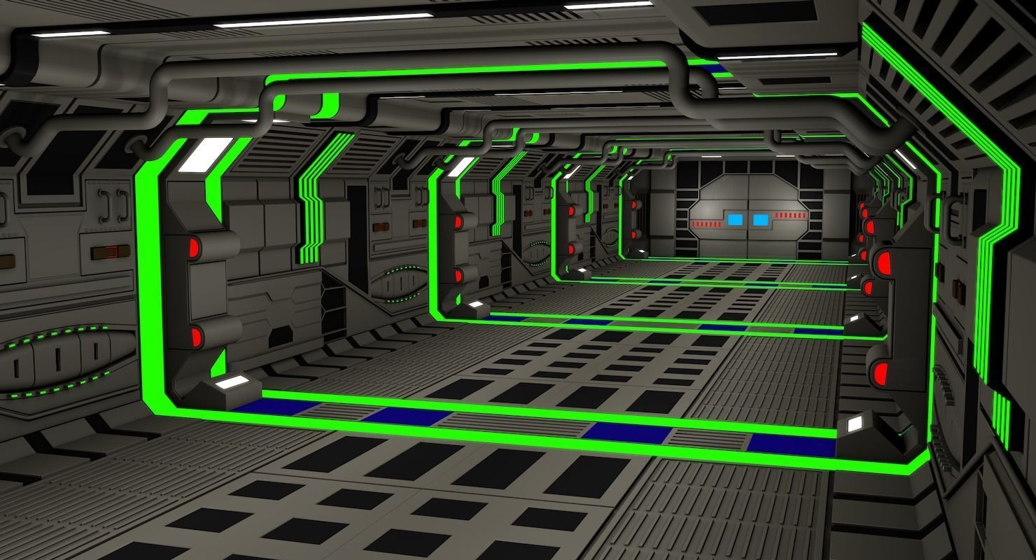 Spaceship Interior  3D model_2