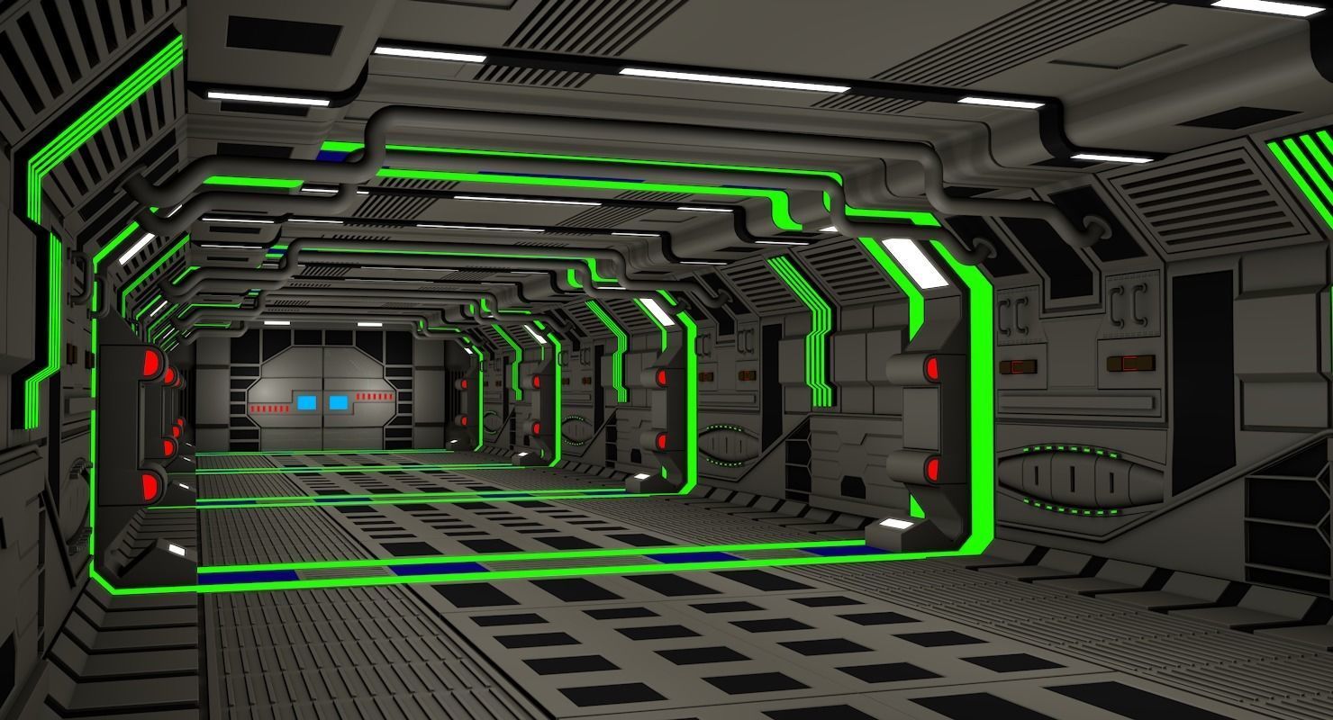 Spaceship Interior  3D model_1