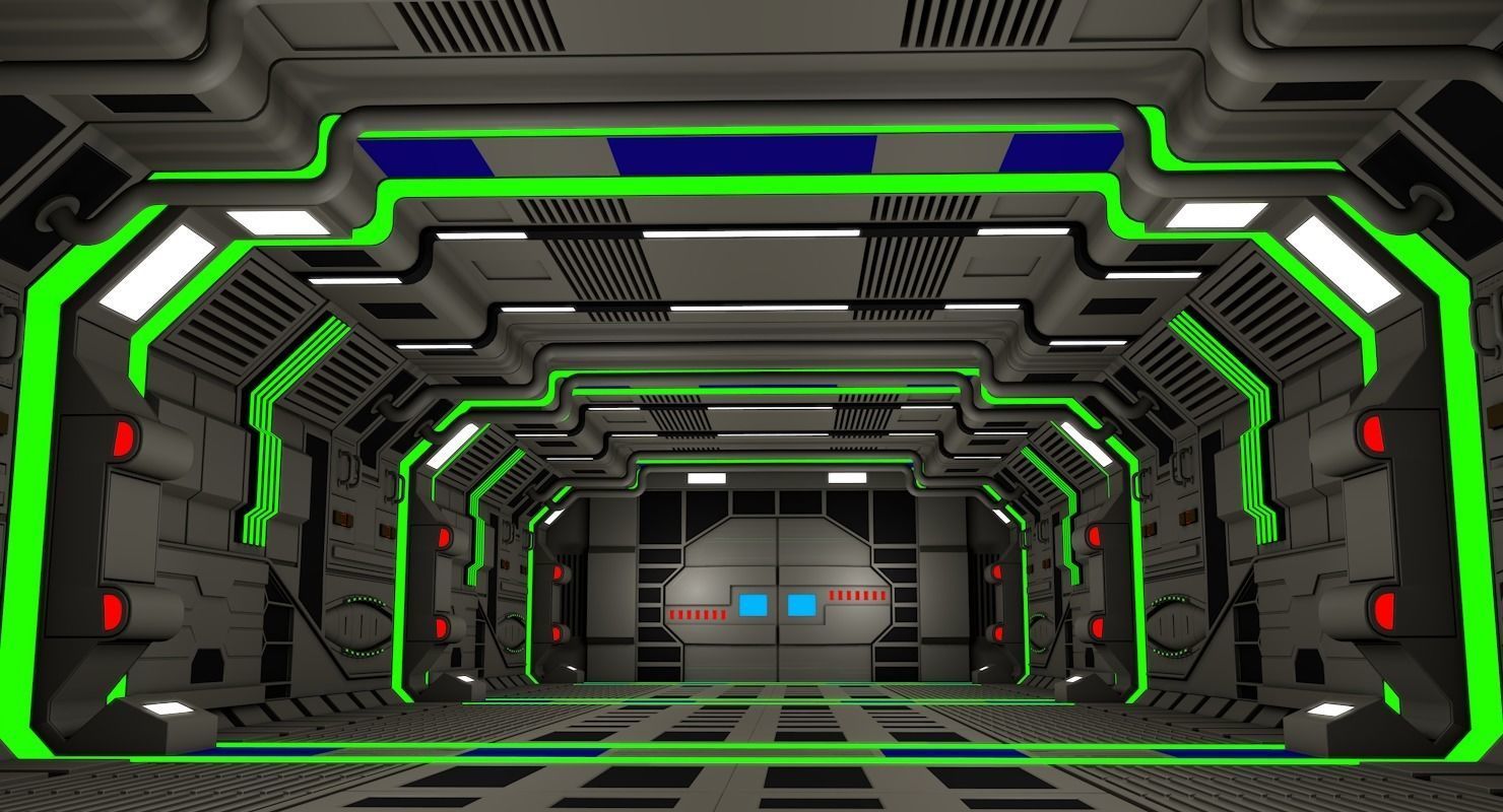 Spaceship Interior  3D model_6