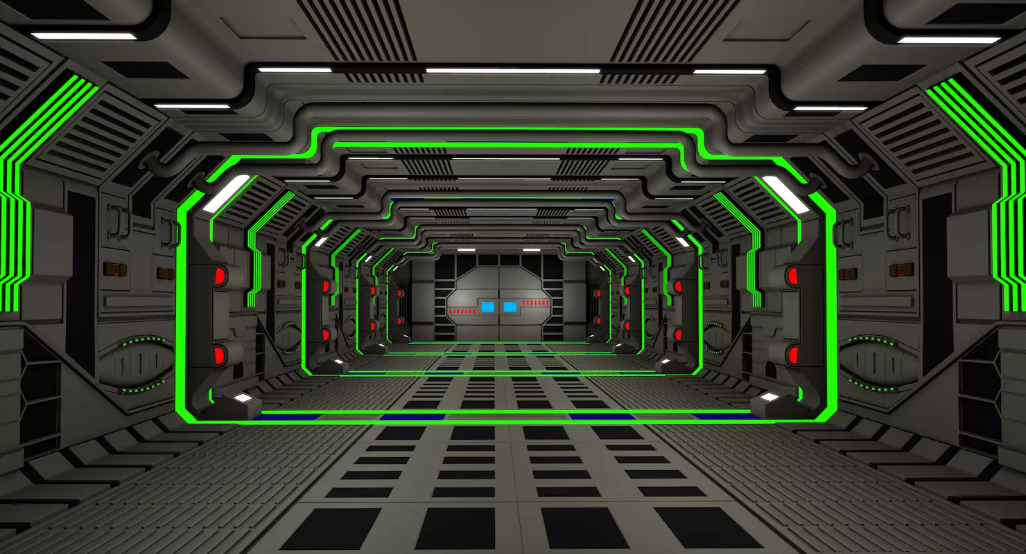 Spaceship Interior  3D model_0