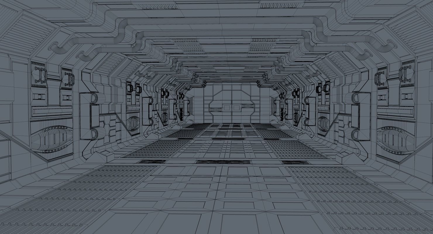 Spaceship Interior  3D model_9