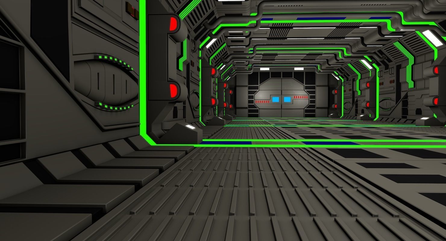 Spaceship Interior  3D model_3