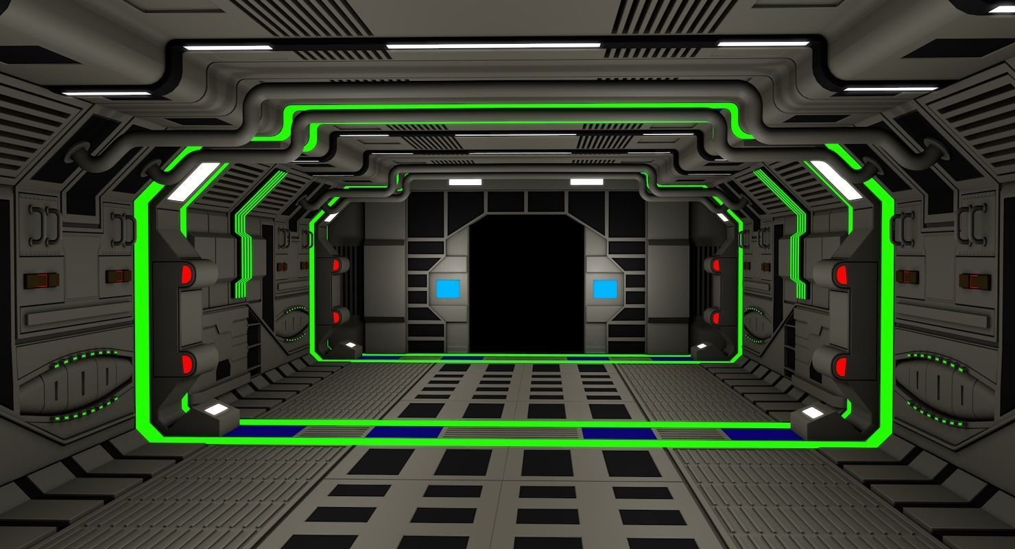 Spaceship Interior  3D model_4