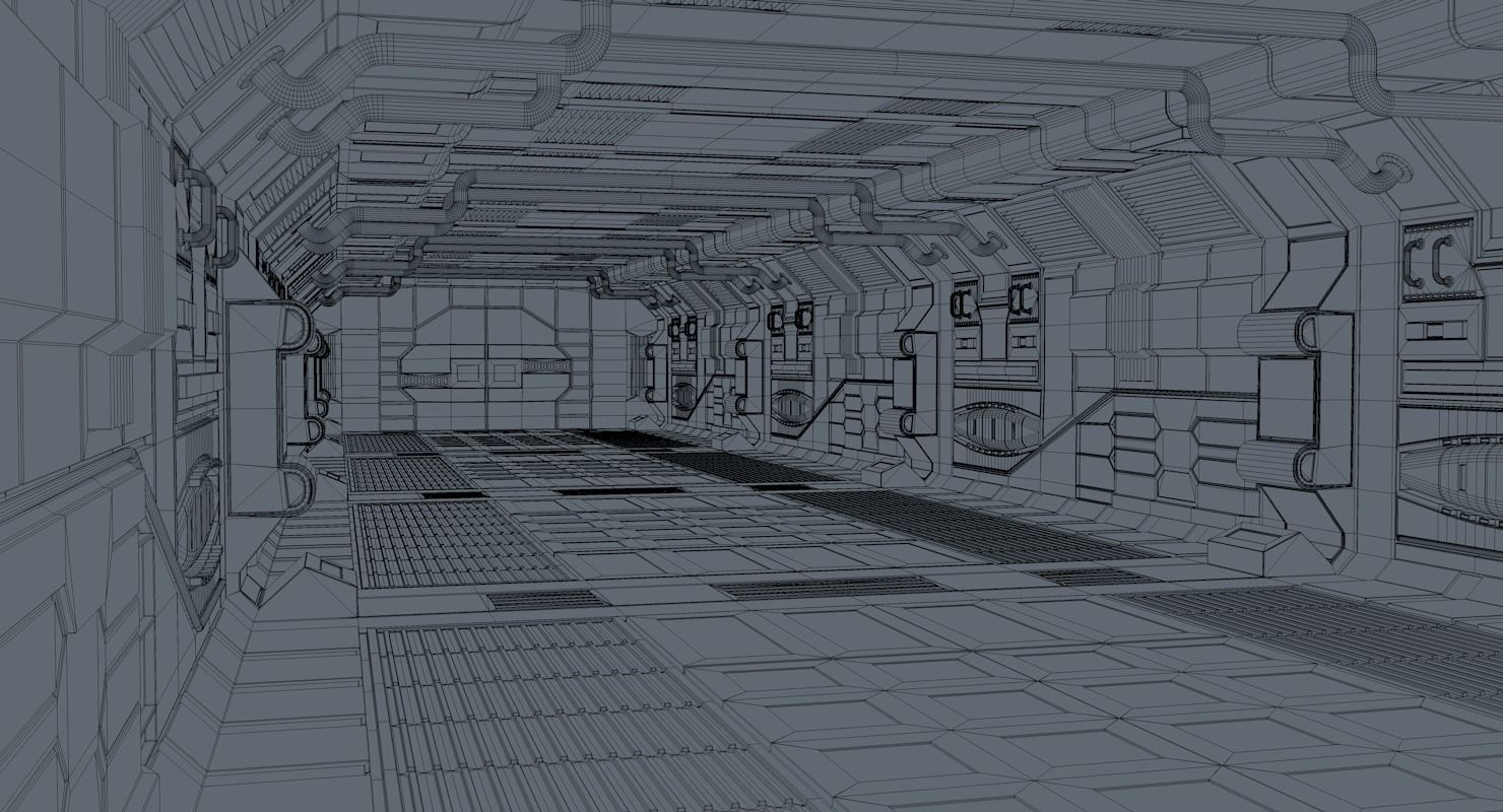 Spaceship Interior  3D model_10