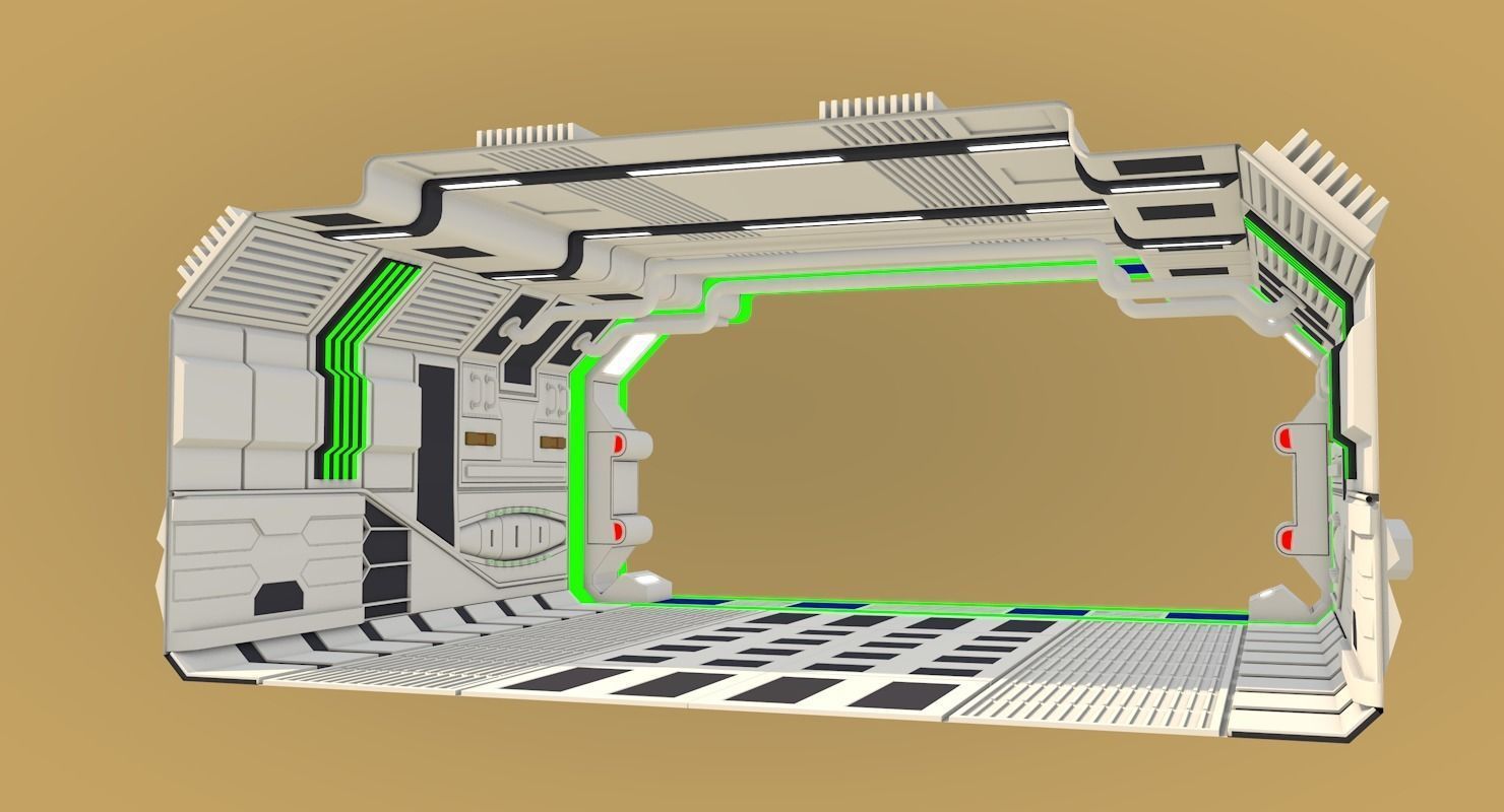 Spaceship Interior  3D model_7