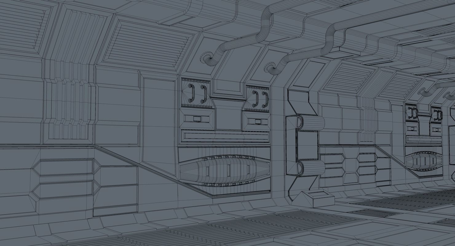 Spaceship Interior  3D model_11