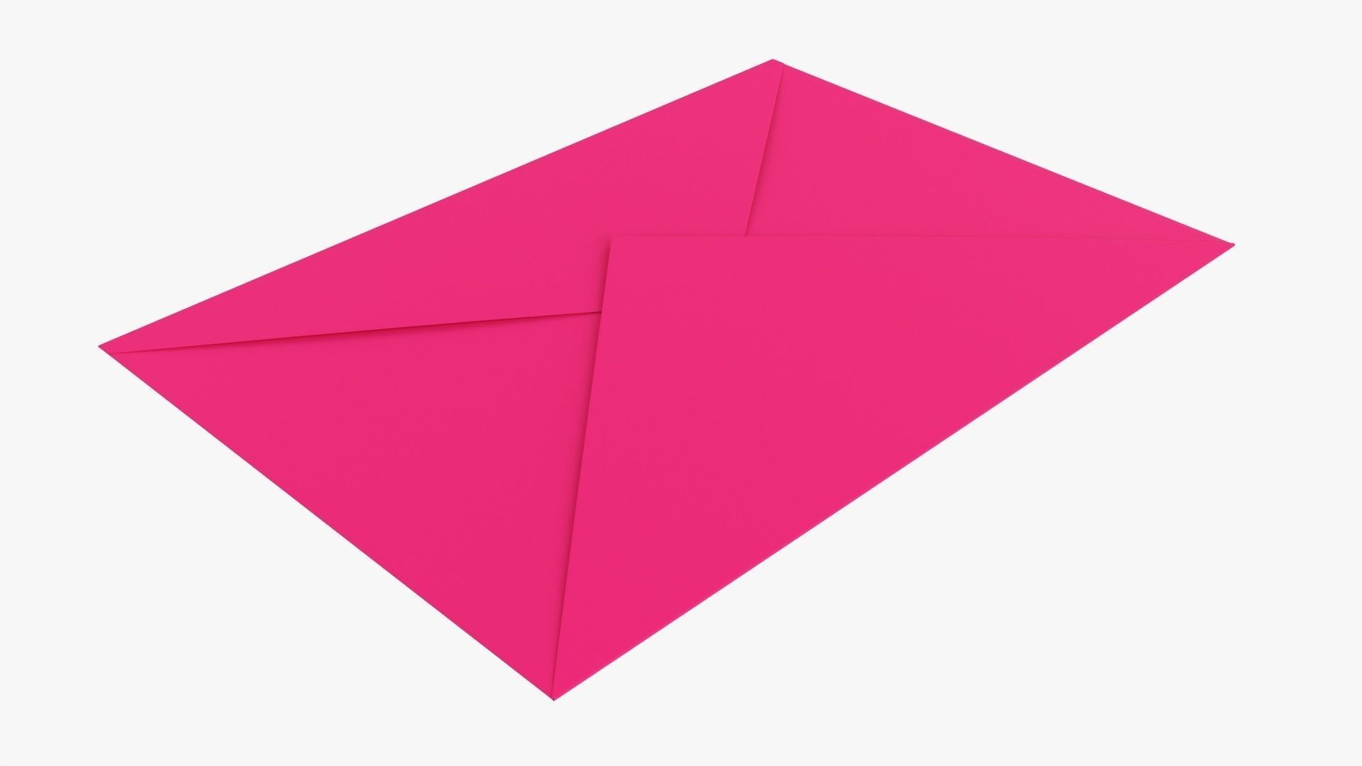 Envelope mockup 05 pink 3D model_1