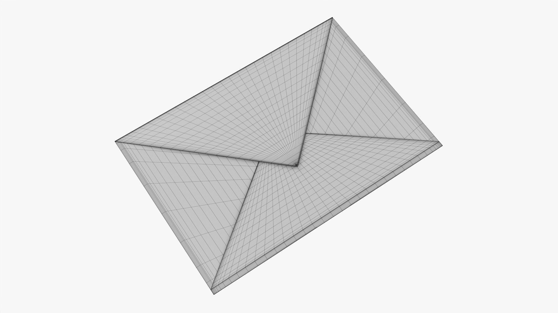 Envelope mockup 05 pink 3D model_4