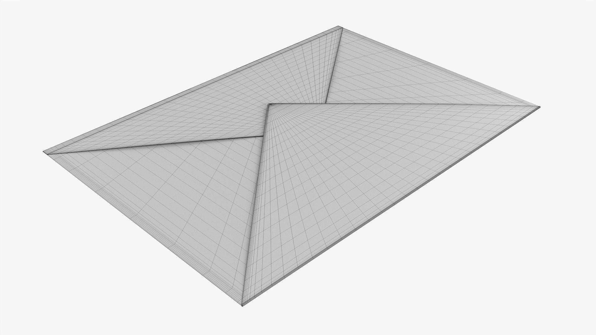 Envelope mockup 05 pink 3D model_5