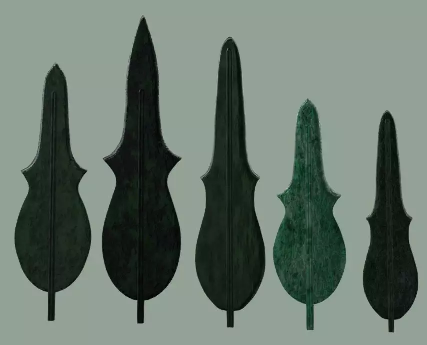  Lute-shaped Bronze Dagger 3D model_0