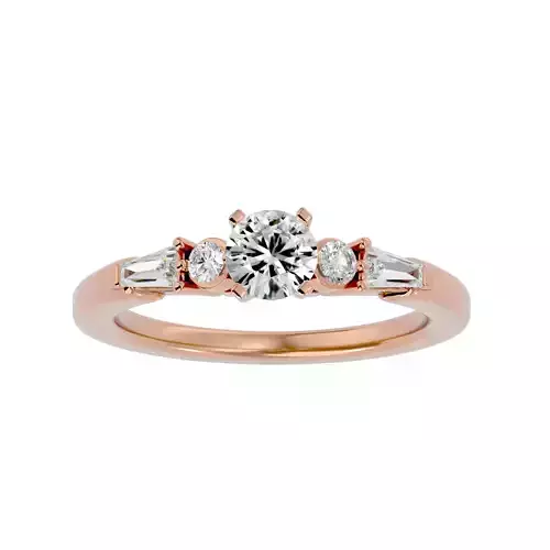 Solitaire wedding engagement ring with 360 view animation
