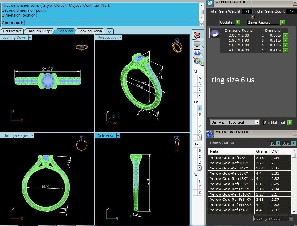 Solitaire wedding engagement ring with 360 view animation 3D print model_3