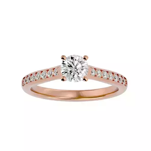 Solitaire wedding engagement ring with 360 view animation