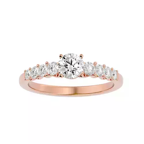 Solitaire wedding engagement ring with 360 view animation