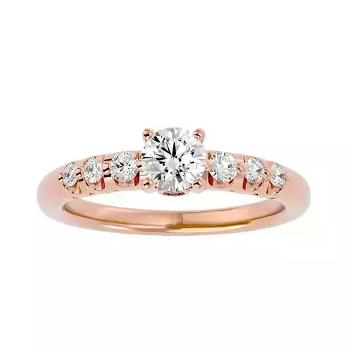 Solitaire wedding engagement ring with 360 view animation