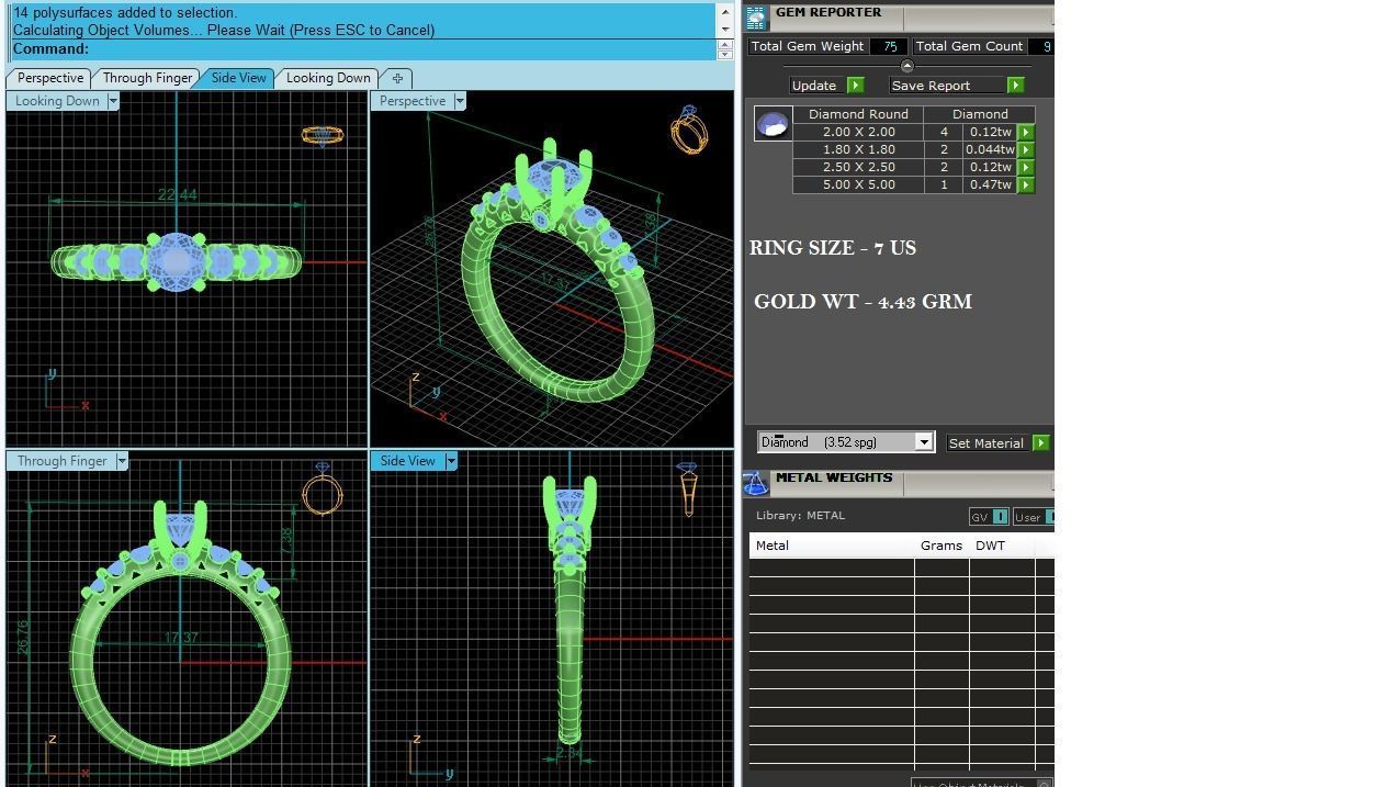 Solitaire wedding engagement ring with 360 view animation 3D print model_3