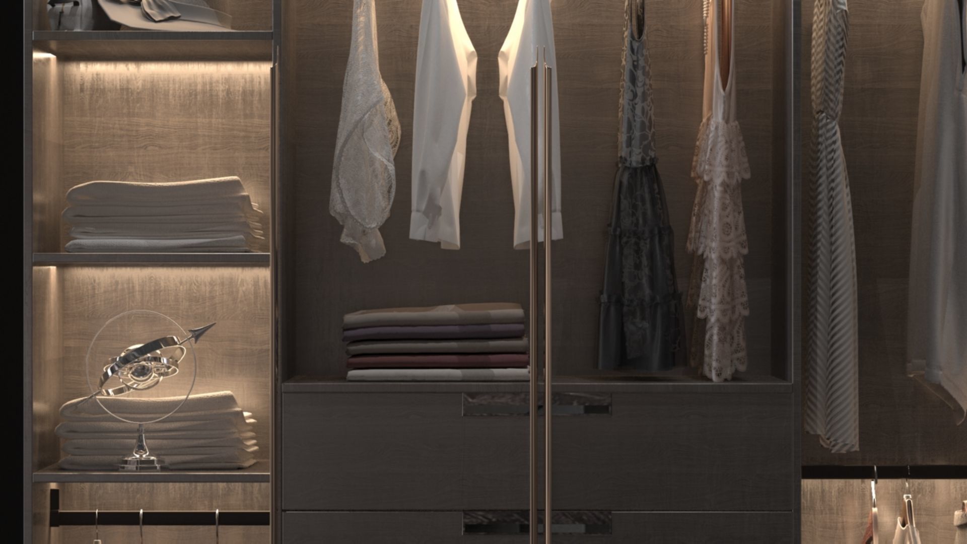 modern wardrobe design 3D model_3