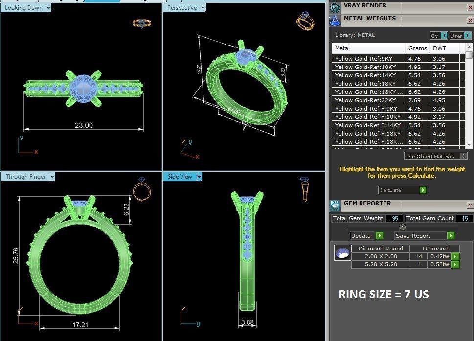 Solitaire wedding engagement ring with 360 view animation 3D print model_3
