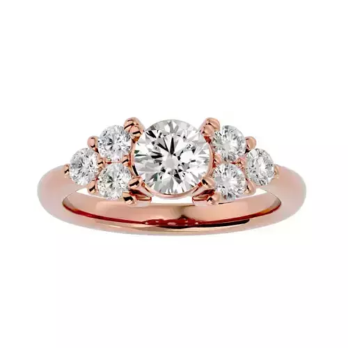Solitaire wedding engagement ring with 360 view animation
