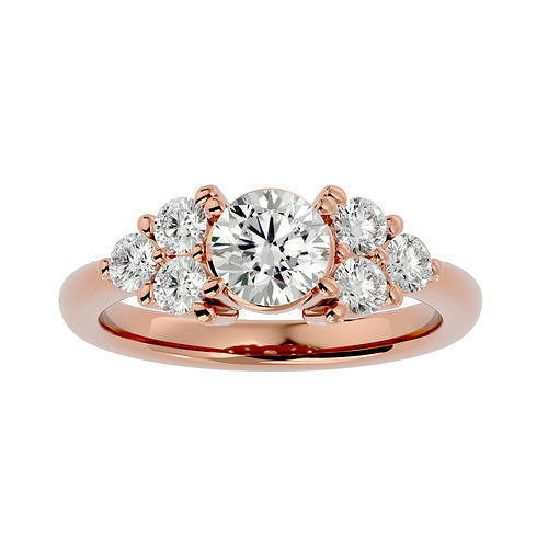 Solitaire wedding engagement ring with 360 view animation 3D print model