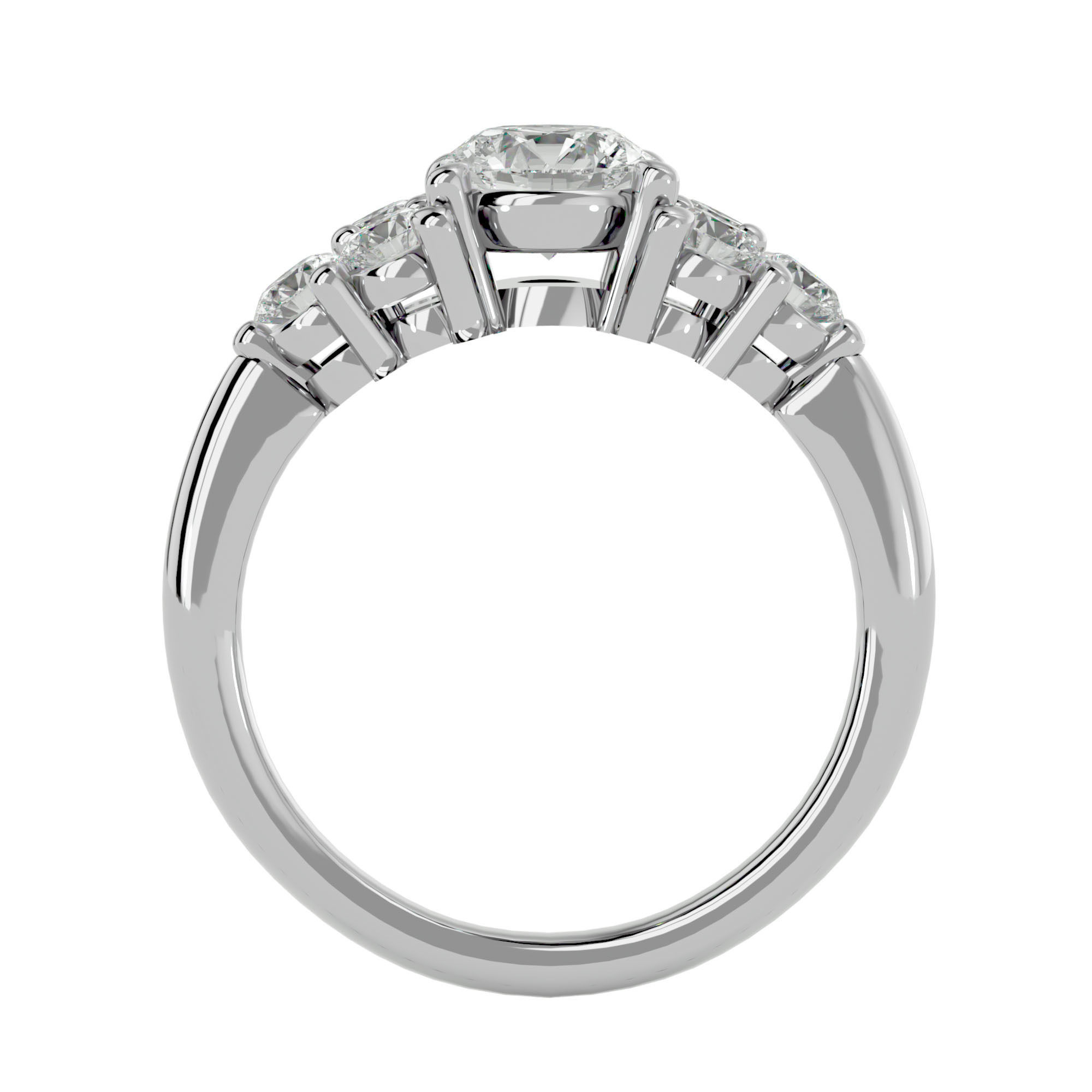 Solitaire wedding engagement ring with 360 view animation 3D print model_3