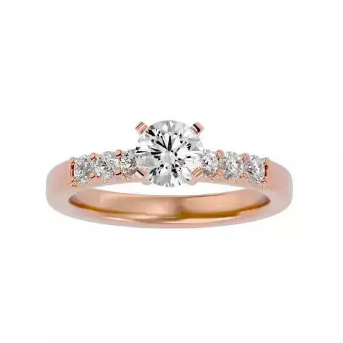 Solitaire wedding engagement ring with 360 view animation