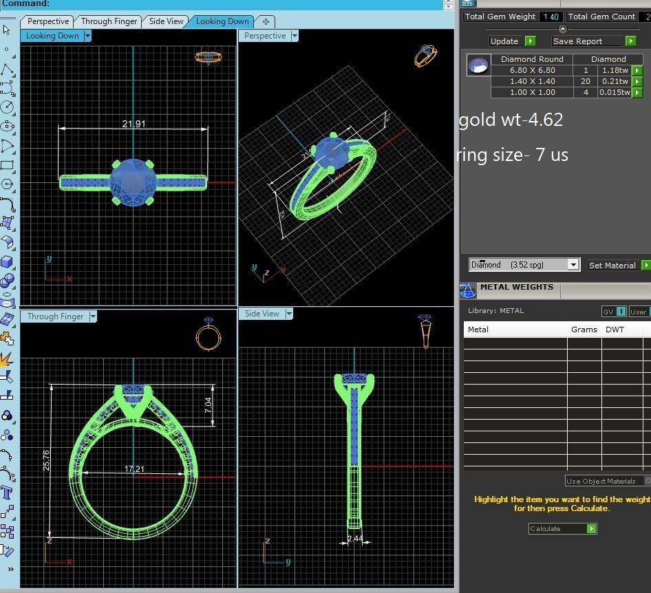 Solitaire wedding engagement ring with 360 view animation 3D print model_3