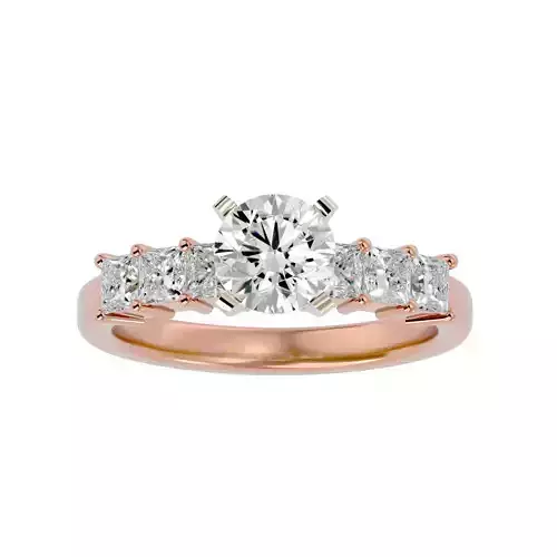 Solitaire wedding engagement ring with 360 view animation
