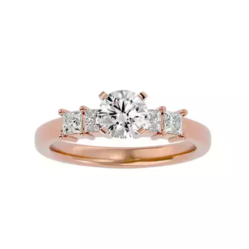 Solitaire wedding engagement ring with 360 view animation