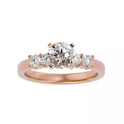 Solitaire wedding engagement ring with 360 view animation
