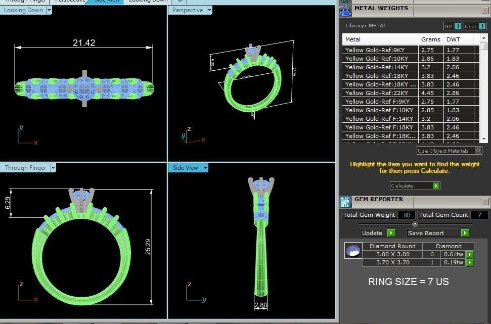 Solitaire wedding engagement ring with 360 view animation 3D print model_3
