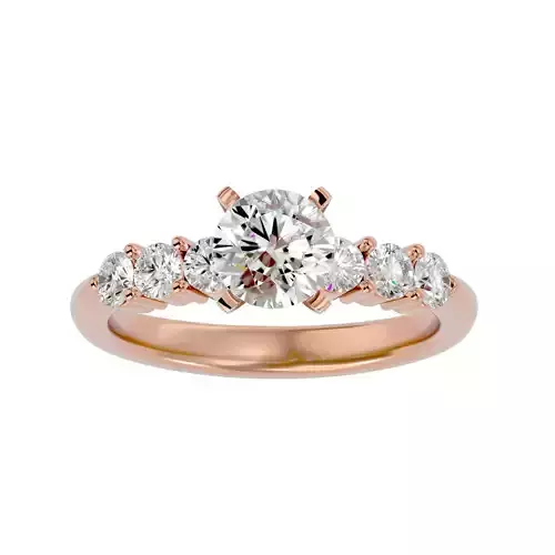Solitaire wedding engagement ring with 360 view animation